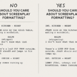 screenplay formatting